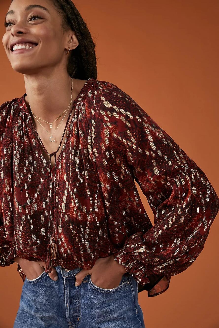 Anthropologie Love the Label Jane Peasant Blouse